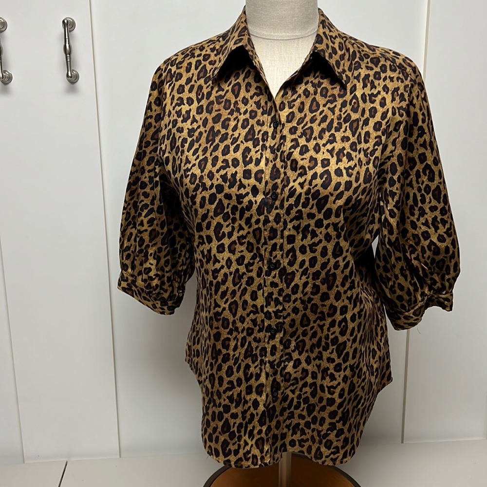Lauren Ralph Lauren Cheetah Print Blouse